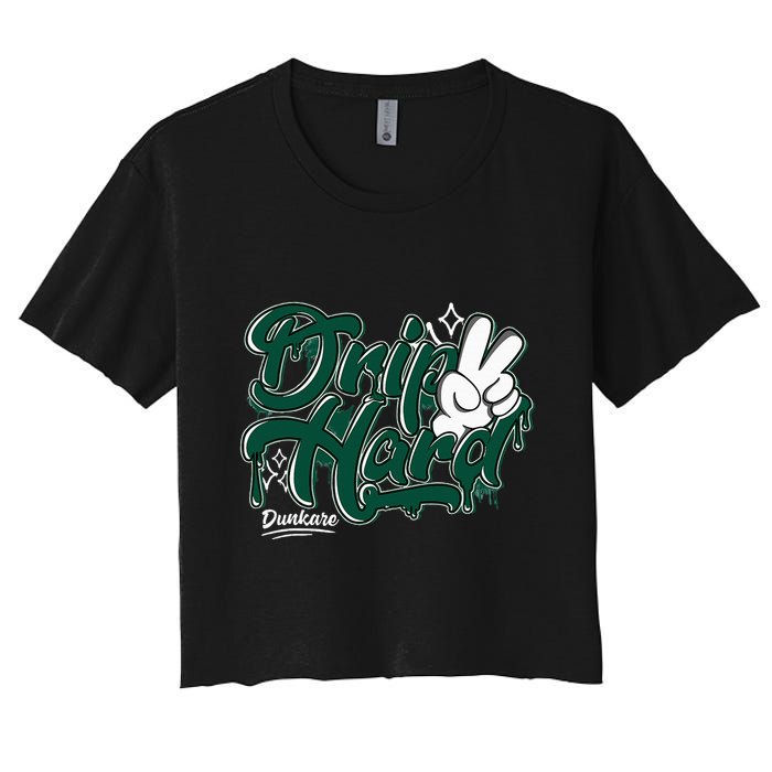 Drip 2 Hard Oxidized Green 4s Matching Women's Crop Top Tee