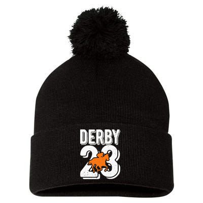 Derby 23 Horse Racing Fans Vintage Gifts Pom Pom 12in Knit Beanie