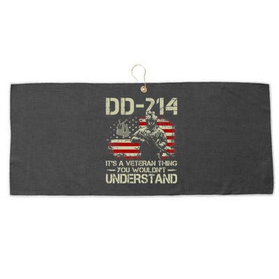 DD 214 Its A Veteran Thing You Wouldnt Understand DD 214 Large Microfiber Waffle Golf Towel