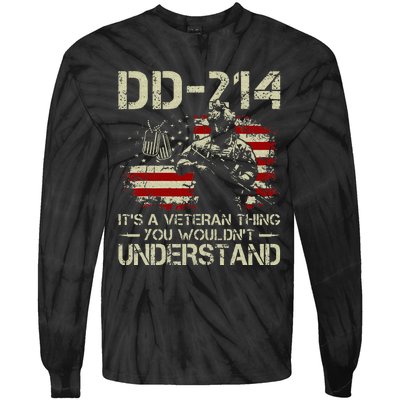 DD 214 Its A Veteran Thing You Wouldnt Understand DD 214 Tie-Dye Long Sleeve Shirt