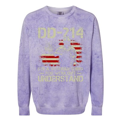 DD 214 Its A Veteran Thing You Wouldnt Understand DD 214 Colorblast Crewneck Sweatshirt