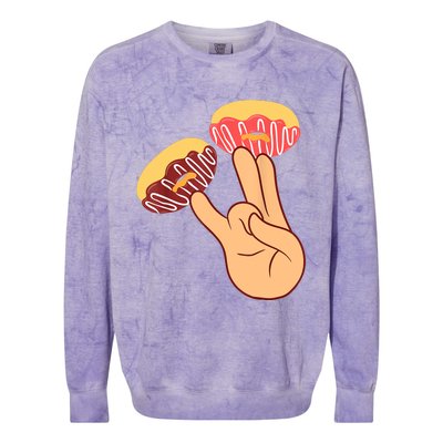 Donut 2 In The Pink 1 In The Stink Funny Dirty Joke Doughnut Colorblast Crewneck Sweatshirt