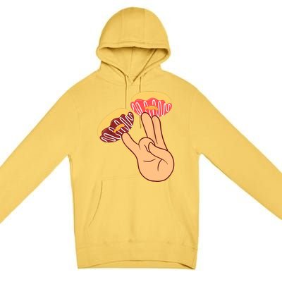 Donut 2 In The Pink 1 In The Stink Funny Dirty Joke Doughnut Premium Pullover Hoodie