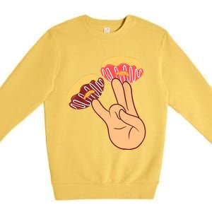 Donut 2 In The Pink 1 In The Stink Funny Dirty Joke Doughnut Premium Crewneck Sweatshirt