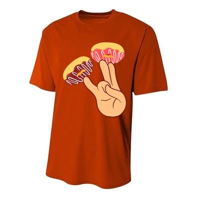 Donut 2 In The Pink 1 In The Stink Funny Dirty Joke Doughnut Performance Sprint T-Shirt