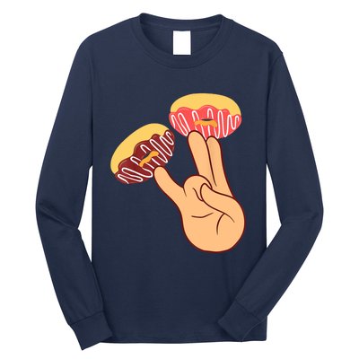 Donut 2 In The Pink 1 In The Stink Funny Dirty Joke Doughnut Long Sleeve Shirt