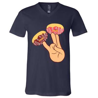 Donut 2 In The Pink 1 In The Stink Funny Dirty Joke Doughnut V-Neck T-Shirt