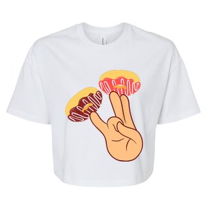 Donut 2 In The Pink 1 In The Stink Funny Dirty Joke Doughnut Bella+Canvas Jersey Crop Tee