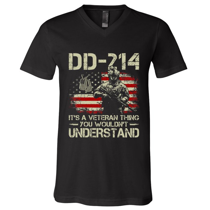 Dd 214 ItS A Veteran Thing You WouldnT Understand Dd 214 V-Neck T-Shirt