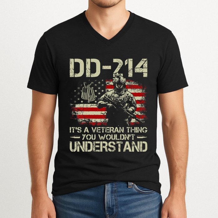 Dd 214 ItS A Veteran Thing You WouldnT Understand Dd 214 V-Neck T-Shirt