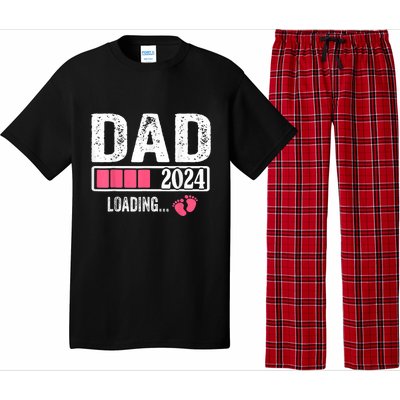 Dad 2024 Loading ItS A Girl Baby Pregnancy Announcement Pajama Set