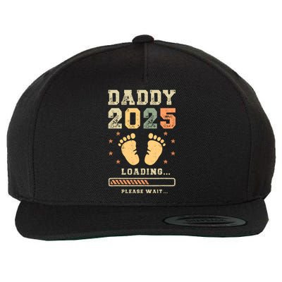 Daddy 2025 Loading Baby Announcement Expecting Dad To Be Wool Snapback Cap