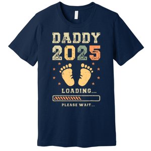 Daddy 2025 Loading Baby Announcement Expecting Dad To Be Premium T-Shirt