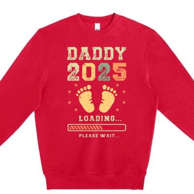 Daddy 2025 Loading Baby Announcement Expecting Dad To Be Premium Crewneck Sweatshirt