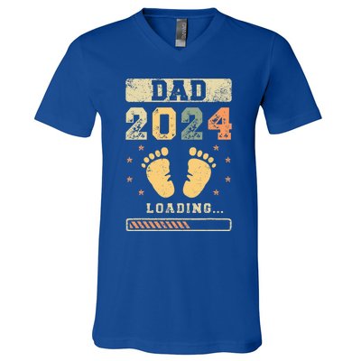 Dad 2024 Loading Fatherhood Future Dad V-Neck T-Shirt