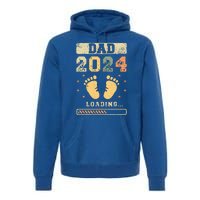 Dad 2024 Loading Fatherhood Future Dad Premium Hoodie