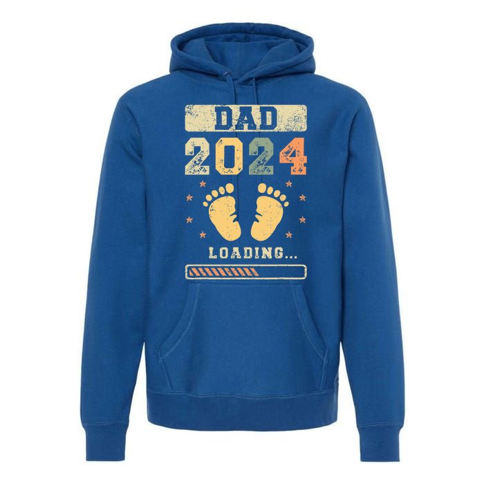 Dad 2024 Loading Fatherhood Future Dad Premium Hoodie