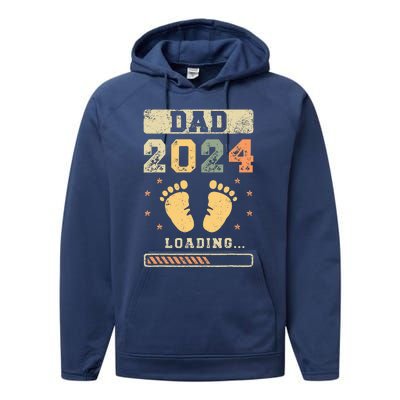 Dad 2024 Loading Fatherhood Future Dad Performance Fleece Hoodie