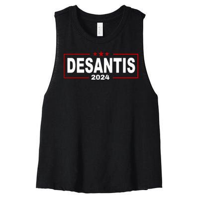 Desantis 2024 Make America Florida Election Women's Racerback Cropped Tank