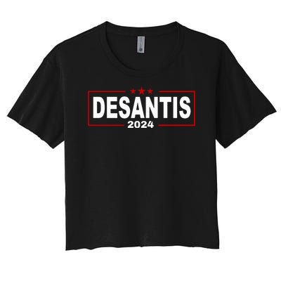 Desantis 2024 Make America Florida Election Women's Crop Top Tee