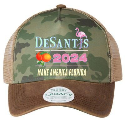 DeSantis 2024 Make America Florida Legacy Tie Dye Trucker Hat