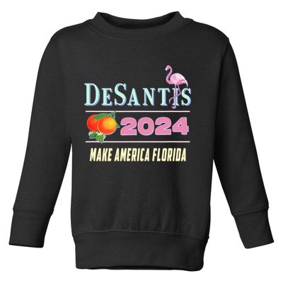 DeSantis 2024 Make America Florida Toddler Sweatshirt