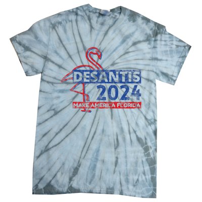 DESANTIS 2024, Make America Florida, American Flamingo Tie-Dye T-Shirt