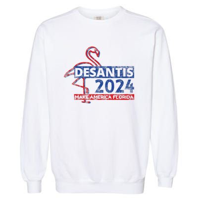 DESANTIS 2024, Make America Florida, American Flamingo Garment-Dyed Sweatshirt