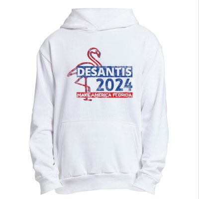 DESANTIS 2024, Make America Florida, American Flamingo Urban Pullover Hoodie