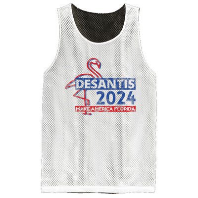 DESANTIS 2024, Make America Florida, American Flamingo Mesh Reversible Basketball Jersey Tank