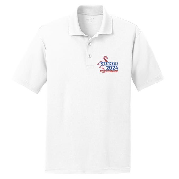 DESANTIS 2024, Make America Florida, American Flamingo PosiCharge RacerMesh Polo