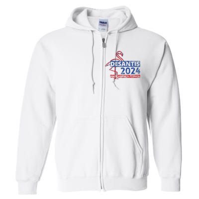 DESANTIS 2024, Make America Florida, American Flamingo Full Zip Hoodie