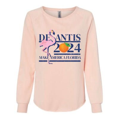 Desantis 2024 Make America Florida Flamingo Election Cute Gift Womens California Wash Sweatshirt