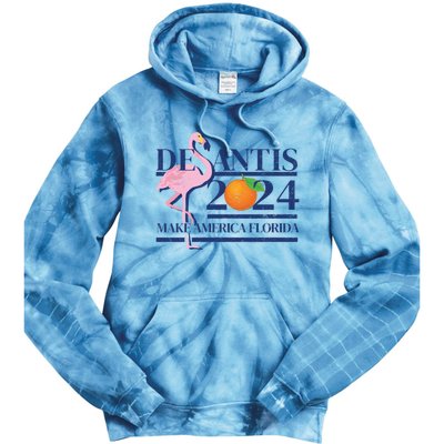 Desantis 2024 Make America Florida Flamingo Election Cute Gift Tie Dye Hoodie