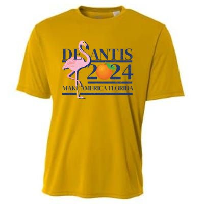 Desantis 2024 Make America Florida Flamingo Election Cute Gift Cooling Performance Crew T-Shirt