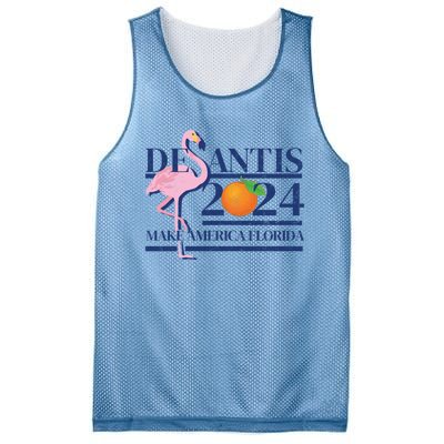 Desantis 2024 Make America Florida Flamingo Election Cute Gift Mesh Reversible Basketball Jersey Tank