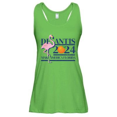 Desantis 2024 Make America Florida Flamingo Election Cute Gift Ladies Essential Flowy Tank