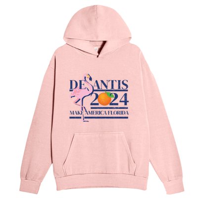 Desantis 2024 Make America Florida Flamingo Election Cute Gift Urban Pullover Hoodie