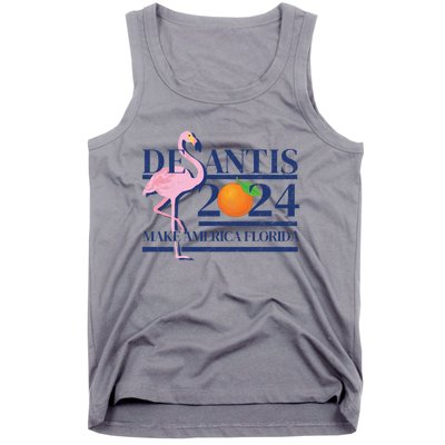 Desantis 2024 Make America Florida Flamingo Election Cute Gift Tank Top