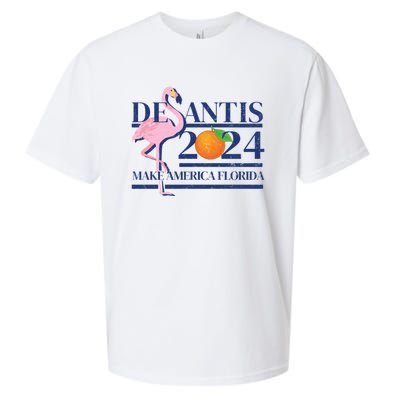 Desantis 2024 Make America Florida Flamingo Election Cute Gift Sueded Cloud Jersey T-Shirt