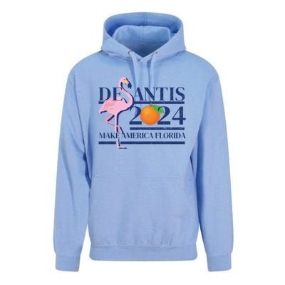 Desantis 2024 Make America Florida Flamingo Election Cute Gift Unisex Surf Hoodie