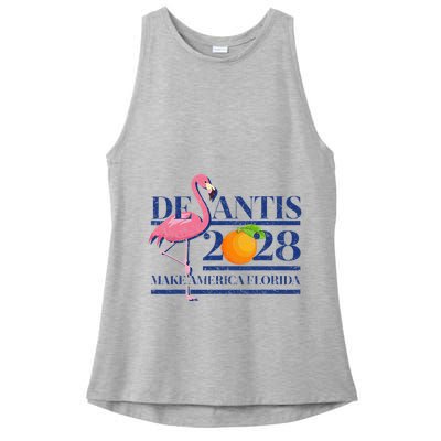 Desantis 2028 Make America Florida Ron Desantis 48 Ladies PosiCharge Tri-Blend Wicking Tank