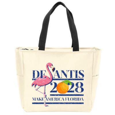 Desantis 2028 Make America Florida Ron Desantis 48 Zip Tote Bag