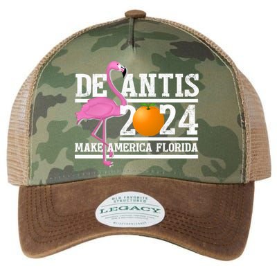 DeSantis 2024 Make America Florida Flamingo Election Legacy Tie Dye Trucker Hat