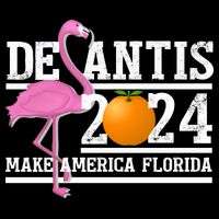 DeSantis 2024 Make America Florida Flamingo Election Drawstring Bag