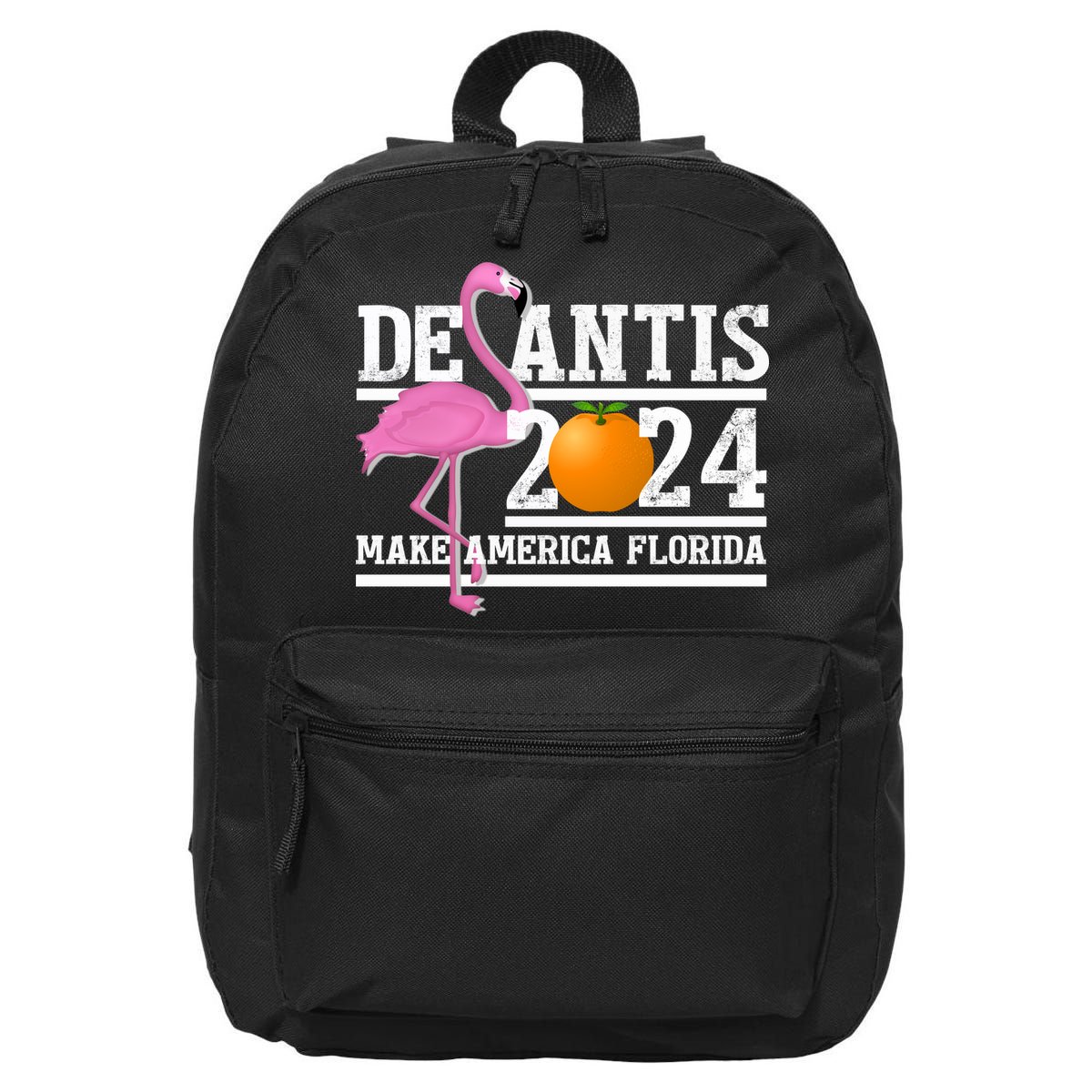 DeSantis 2024 Make America Florida Flamingo Election 16 in Basic Backpack