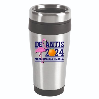 DeSantis 2024 Make America Florida Flamingo Election 16oz Travel Tumbler