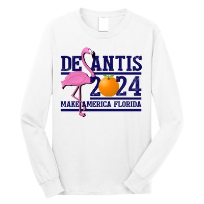 DeSantis 2024 Make America Florida Flamingo Election Long Sleeve Shirt