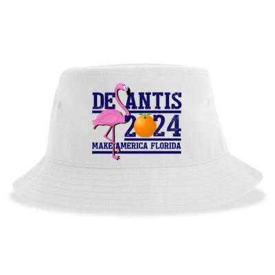 DeSantis 2024 Make America Florida Flamingo Election Sustainable Bucket Hat