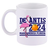 DeSantis 2024 Make America Florida Flamingo Election 11oz C Handle Ceramic Mug